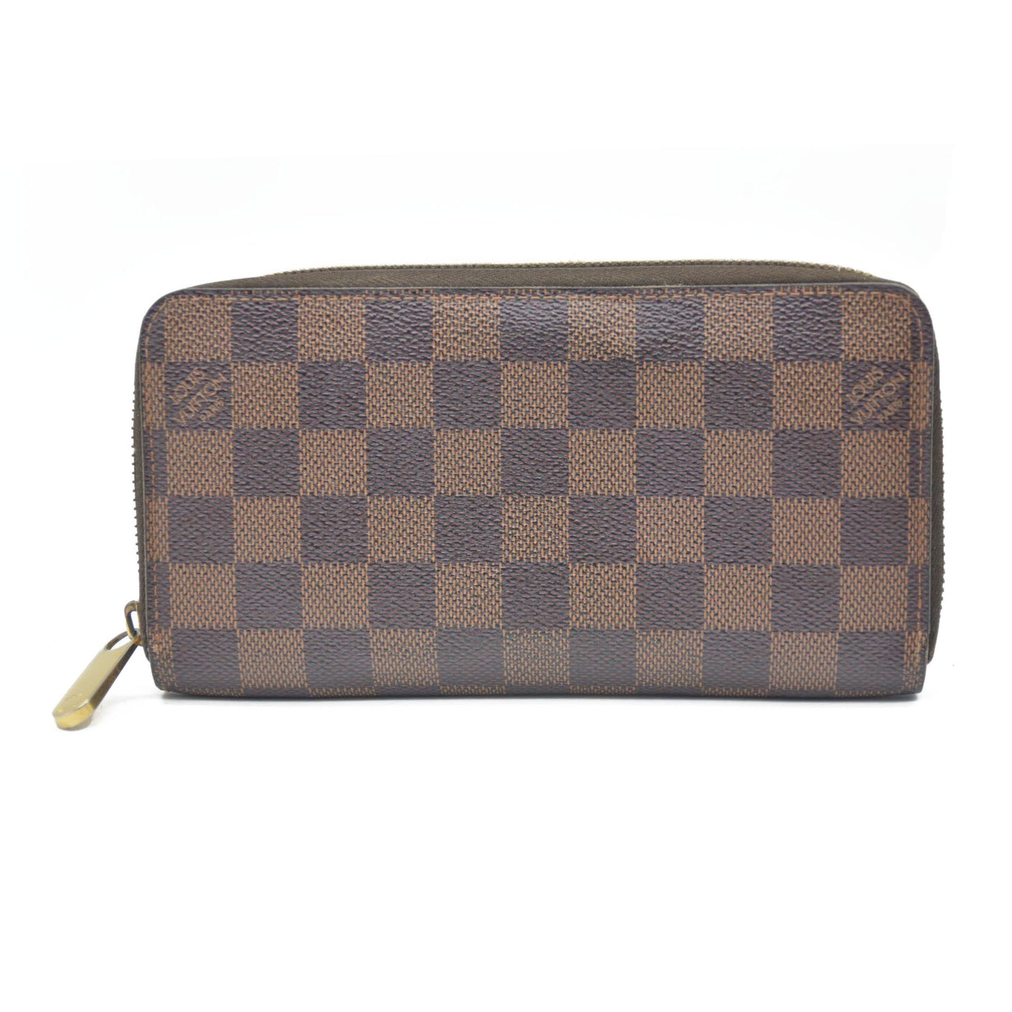Louis Vuitton Damier Zippy Zip Around Long Wallet Purse Brown CA1162 $915