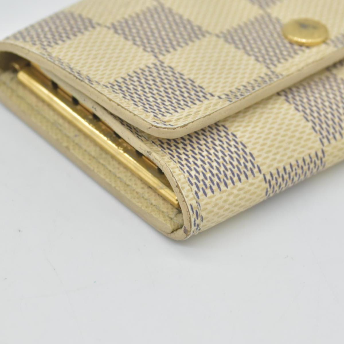 $345 Louis Vuitton Damier Azur Multicles 6 Key Holder CT4178