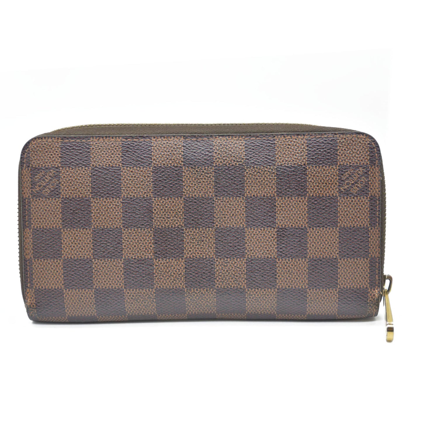 Louis Vuitton Damier Zippy Zip Around Long Wallet Purse Brown CA1162 $915