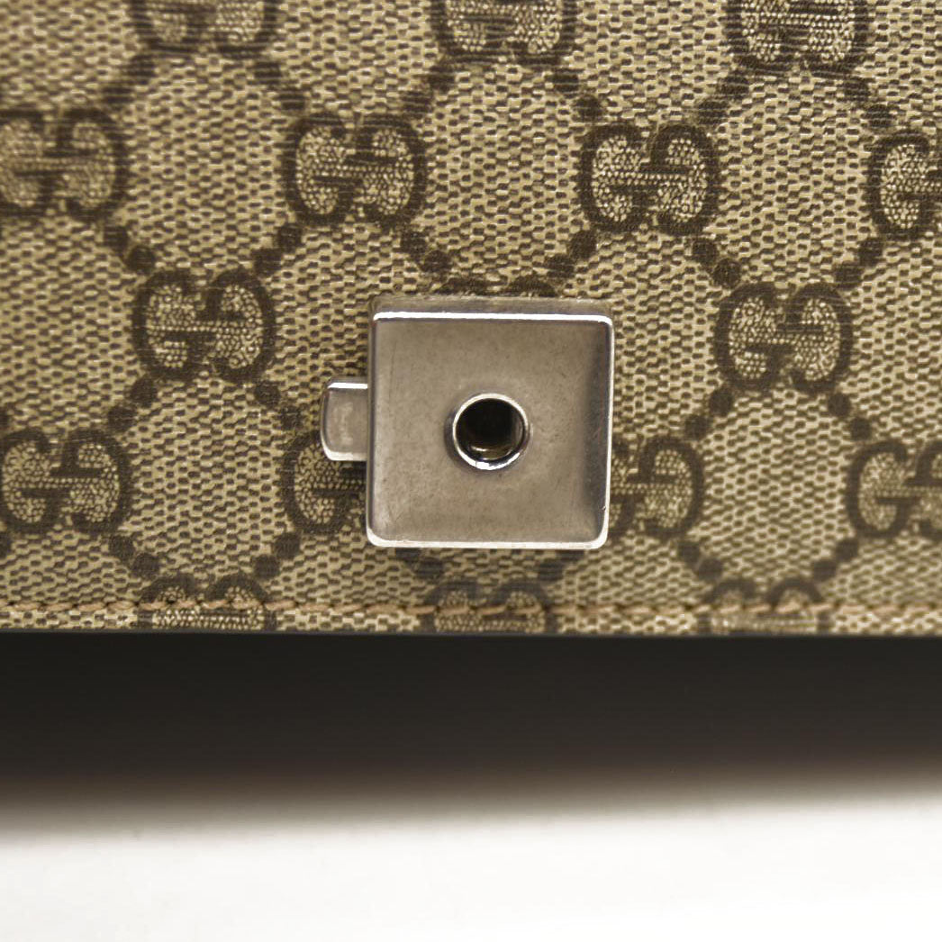 GUCCI  GG Supreme Monogram Small Dionysus Shoulder Bag Black