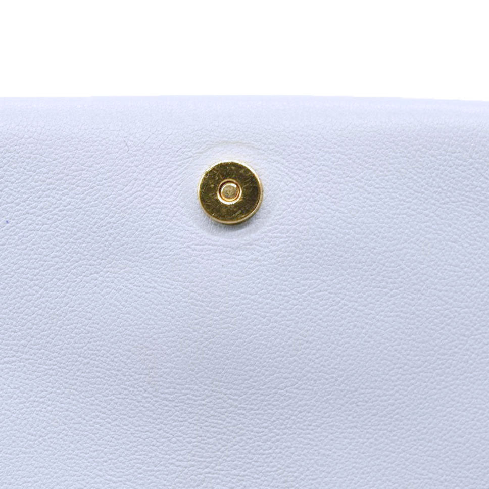 LOUIS VUITTON Calfskin Bubblegram Wallet On Strap Ice Blue