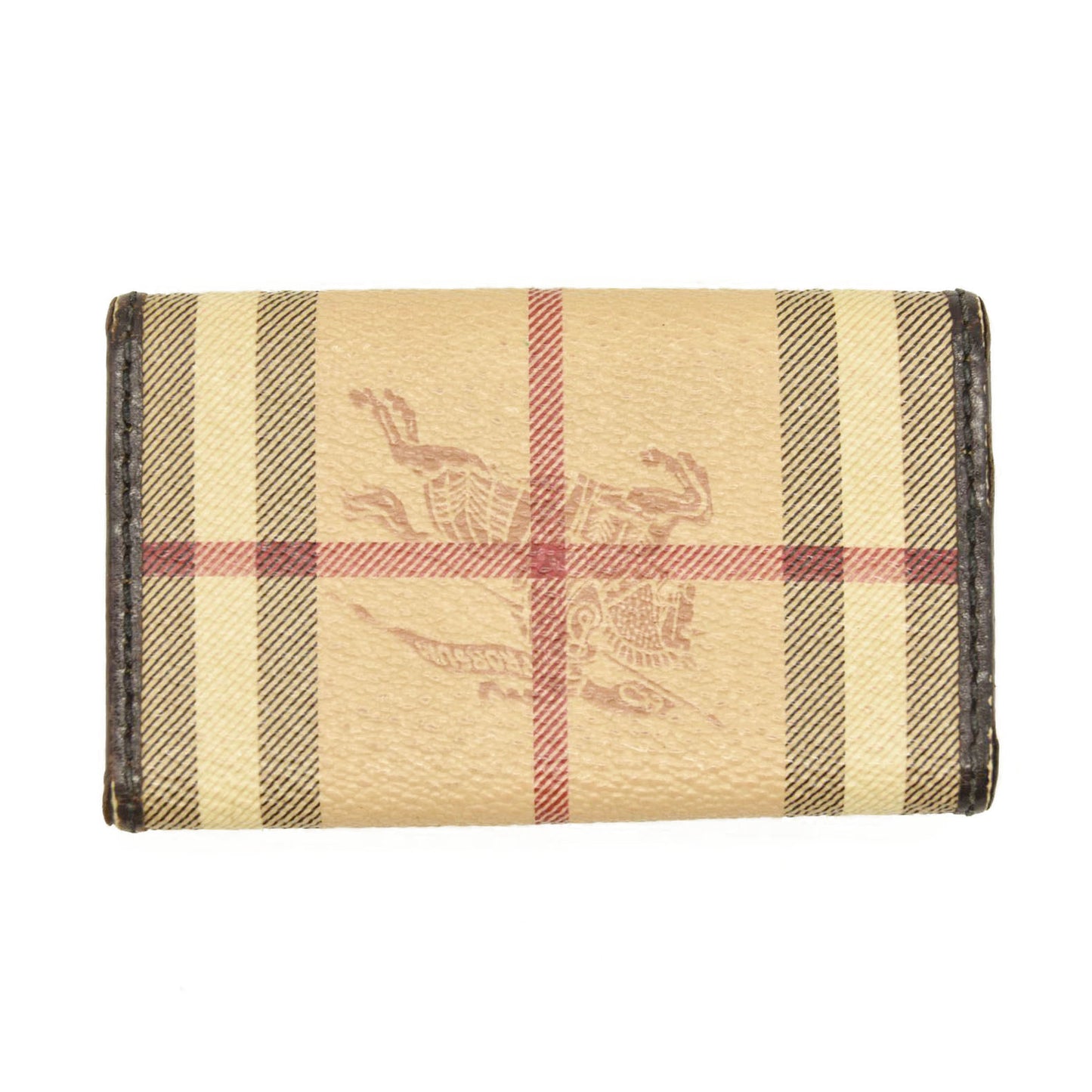 BURBERRY Nova Check PVC 6 Ring Key Case Beige