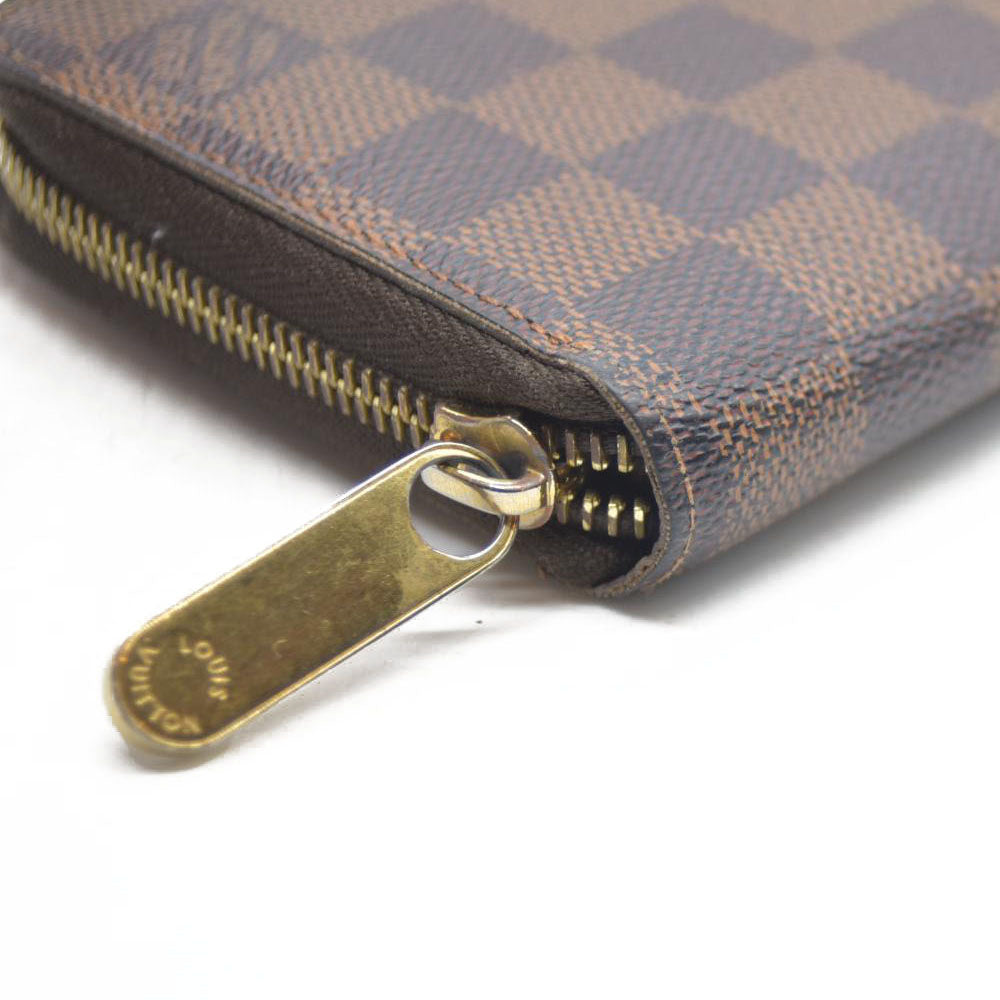 Louis Vuitton Damier Zippy Zip Around Long Wallet Purse Brown CA1162 $915