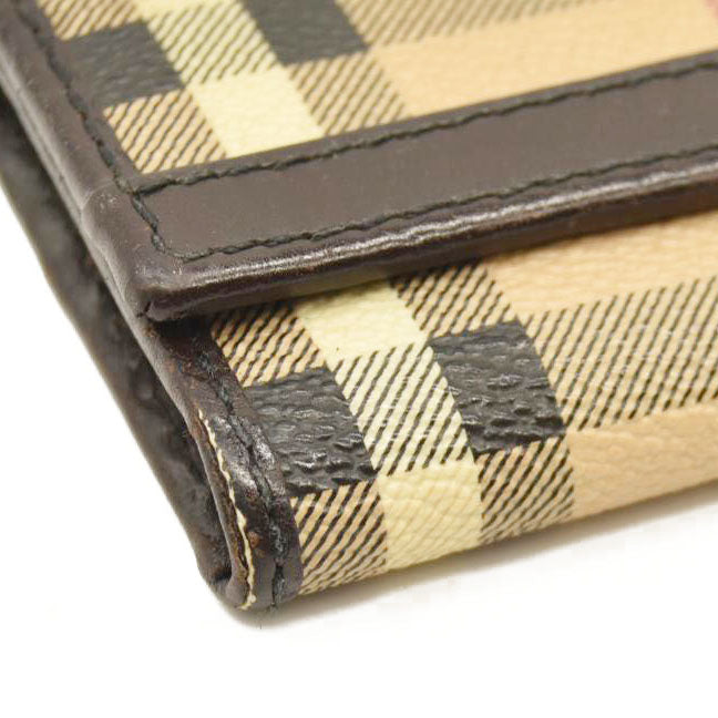 BURBERRY Nova Check PVC 6 Ring Key Case Beige