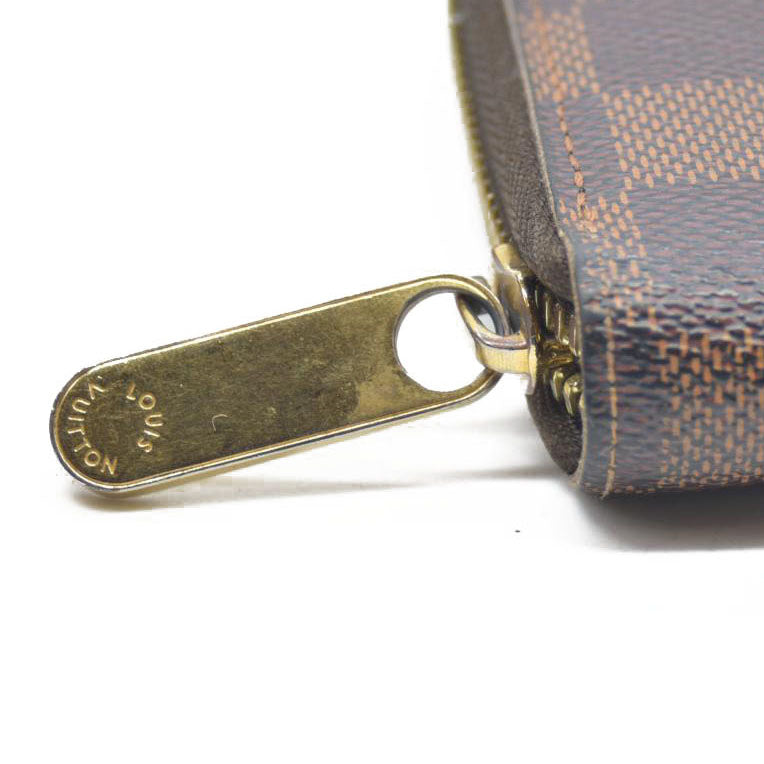 Louis Vuitton Damier Zippy Zip Around Long Wallet Purse Brown CA1162 $915