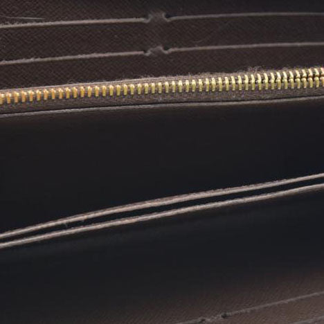 Louis Vuitton Damier Zippy Zip Around Long Wallet Purse Brown CA1162 $915