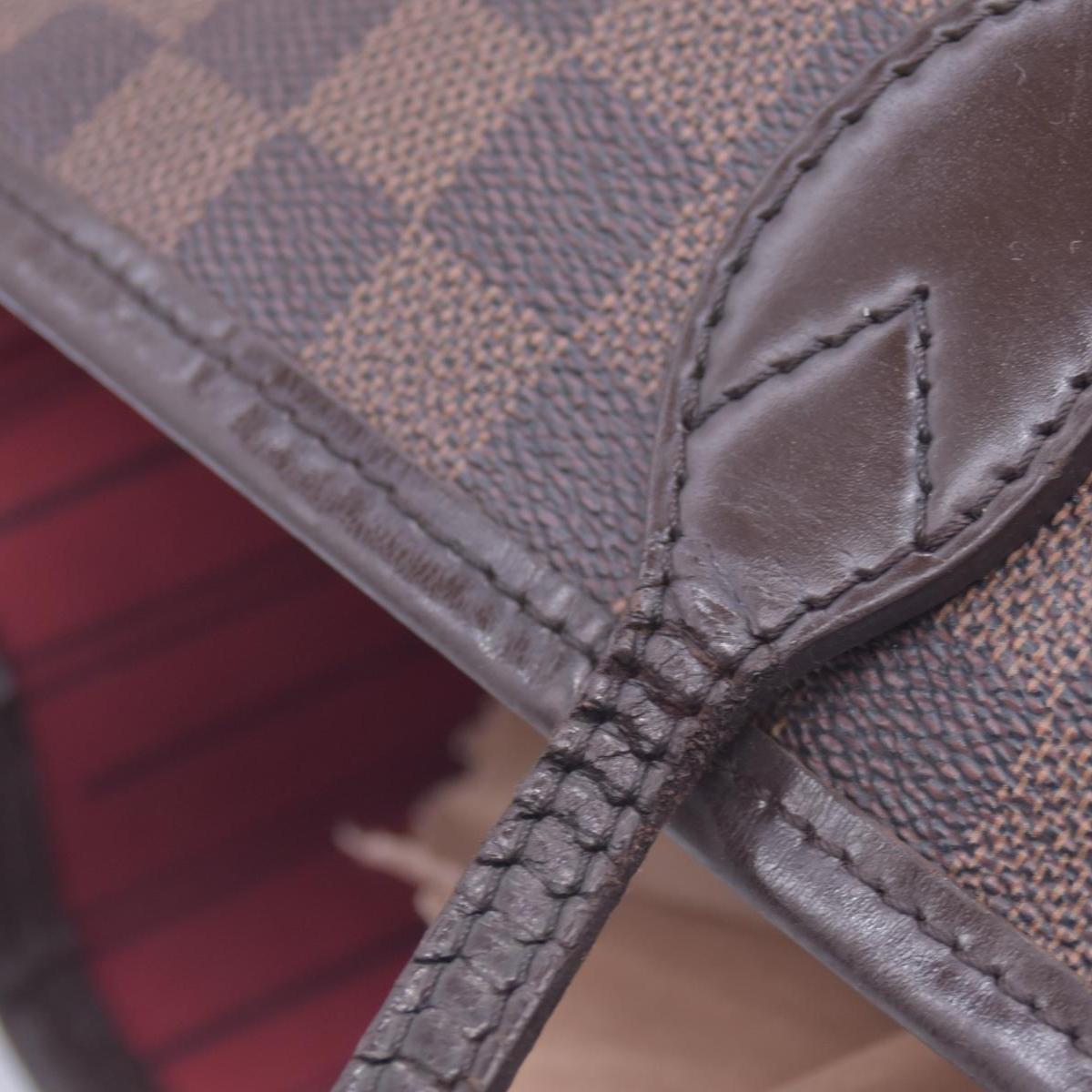 $2240 2009 Louis Vuitton Damier Ebene Neverfull MM Cherry AR0049 CONSIGNMENT 10021074