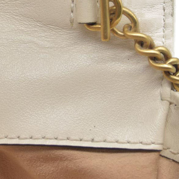 Gucci Super Mini Marmont Leather Shoulder Bag White GG Crossbody $1400