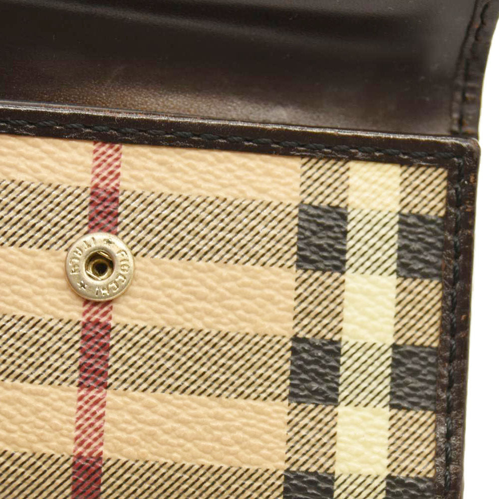 BURBERRY Nova Check PVC 6 Ring Key Case Beige