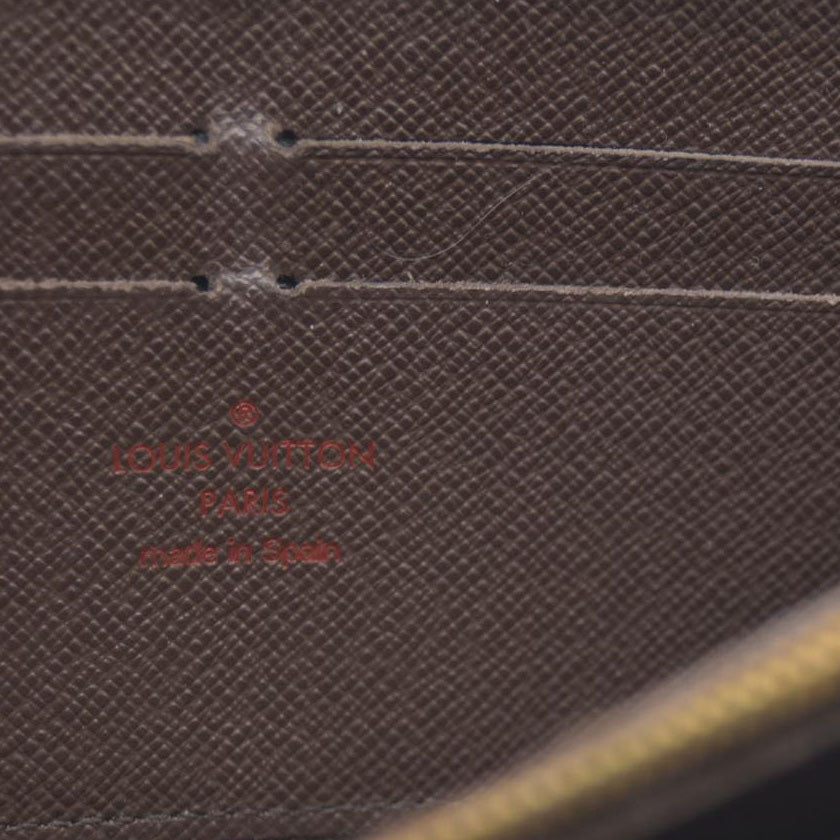 Louis Vuitton Damier Zippy Zip Around Long Wallet Purse Brown CA1162 $915