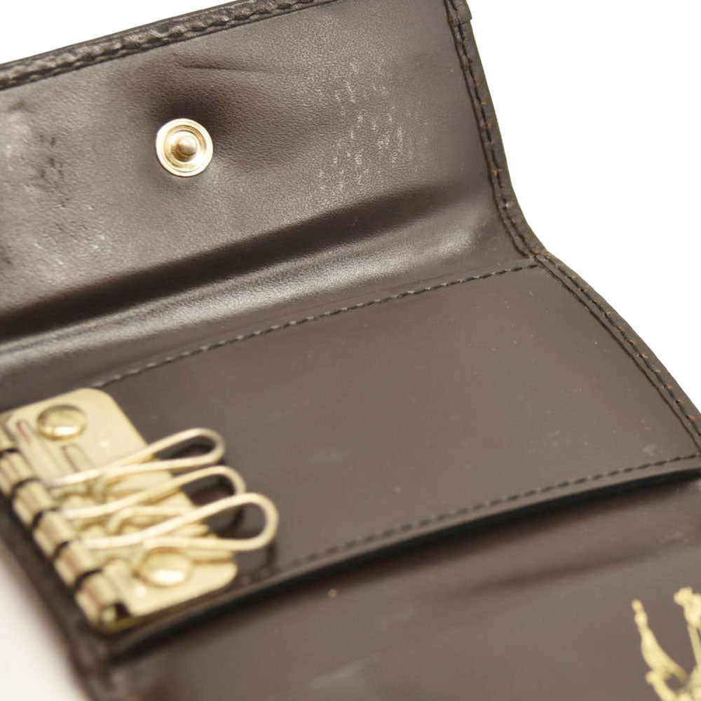 BURBERRY Nova Check PVC 6 Ring Key Case Beige