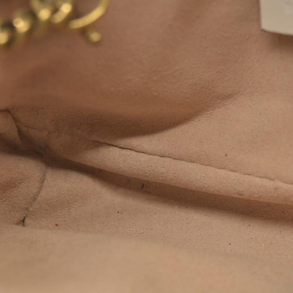 Gucci Super Mini Marmont Leather Shoulder Bag White GG Crossbody $1400