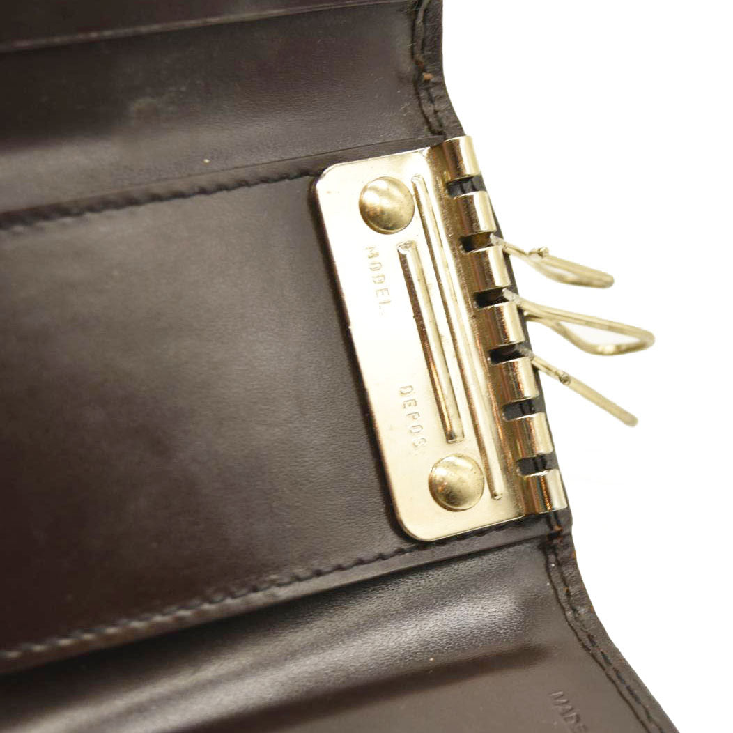 BURBERRY Nova Check PVC 6 Ring Key Case Beige