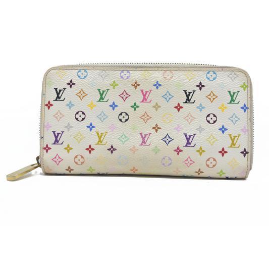 $1050 LOUIS VUITTON Monogram Multicolor Zippy Around Long Wallet CA0151 CONSIGNMENT