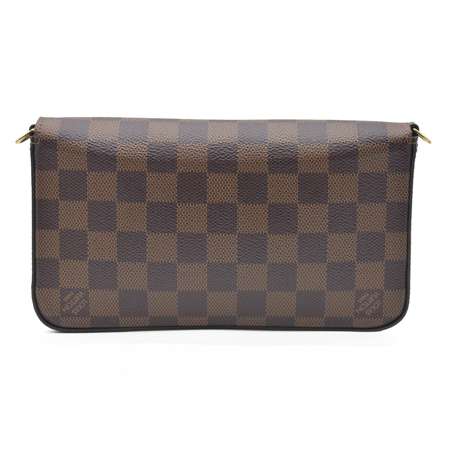 Louis Vuitton Damier Ebene Pochette Félicie Brown Coated Canvas Crossbody Bag