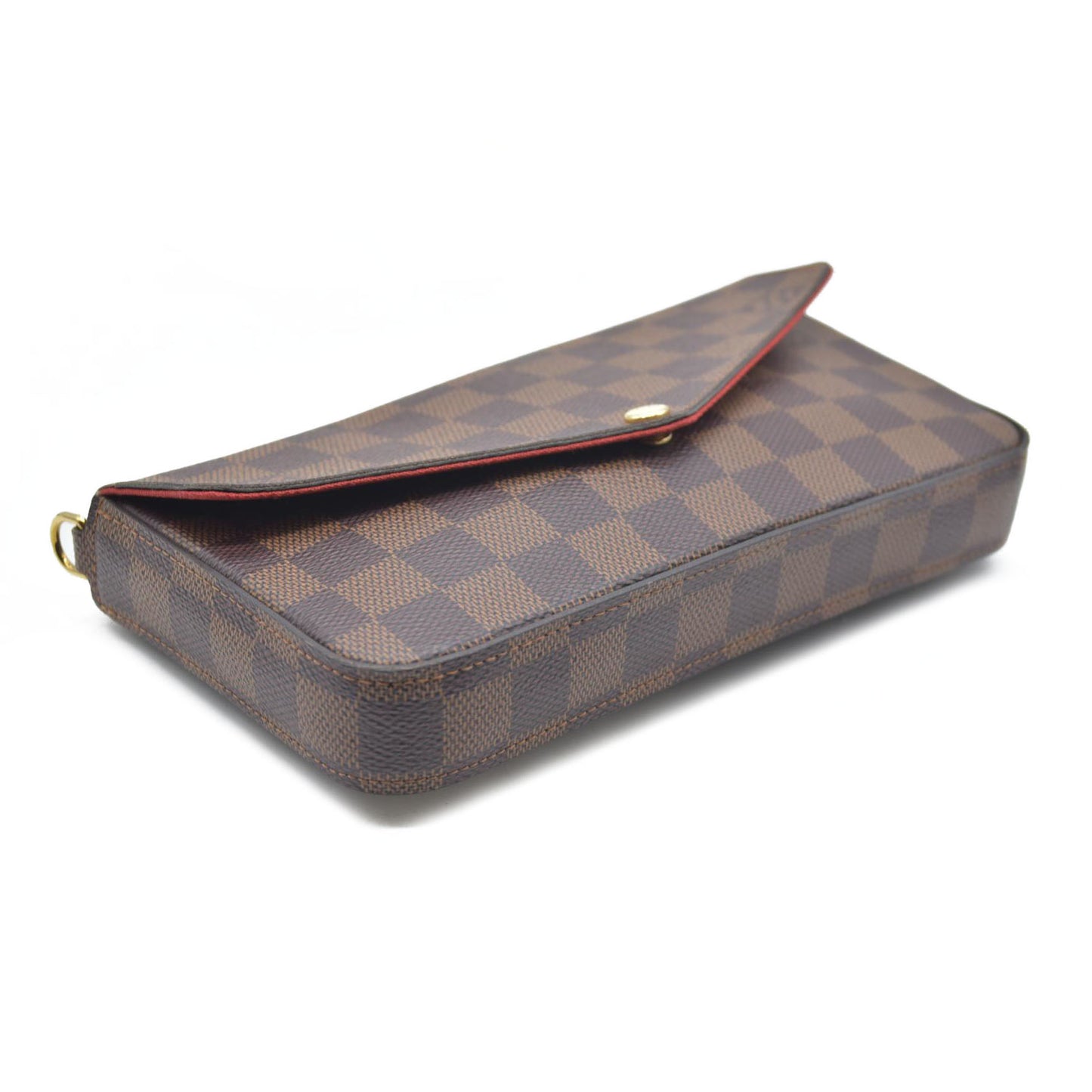 Louis Vuitton Damier Ebene Pochette Félicie Brown Coated Canvas Crossbody Bag