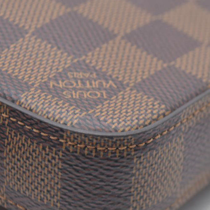 Louis Vuitton Damier Ebene Pochette Félicie Brown Coated Canvas Crossbody Bag