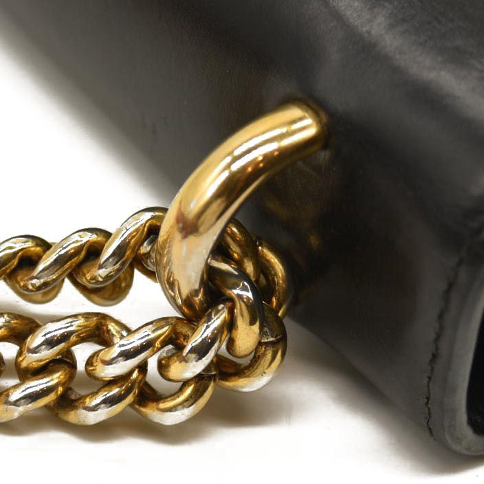 Gucci  Knight Calfskin Malaga Kid Heart Medium GG Marmont Chain Handle Bag Black Hibiscus Red Multicolor