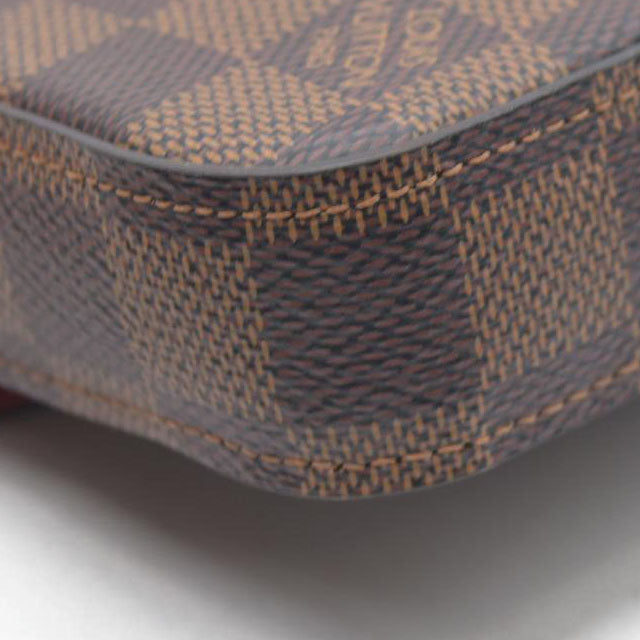 Louis Vuitton Damier Ebene Pochette Félicie Brown Coated Canvas Crossbody Bag