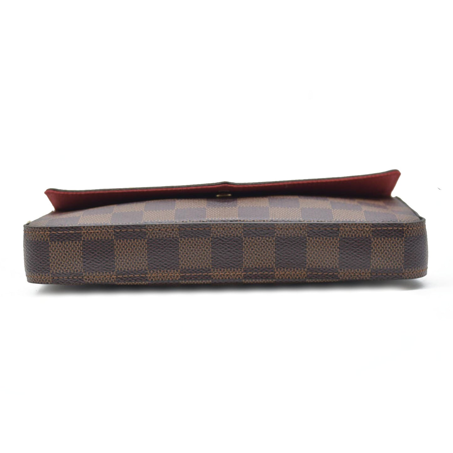 Louis Vuitton Damier Ebene Pochette Félicie Brown Coated Canvas Crossbody Bag