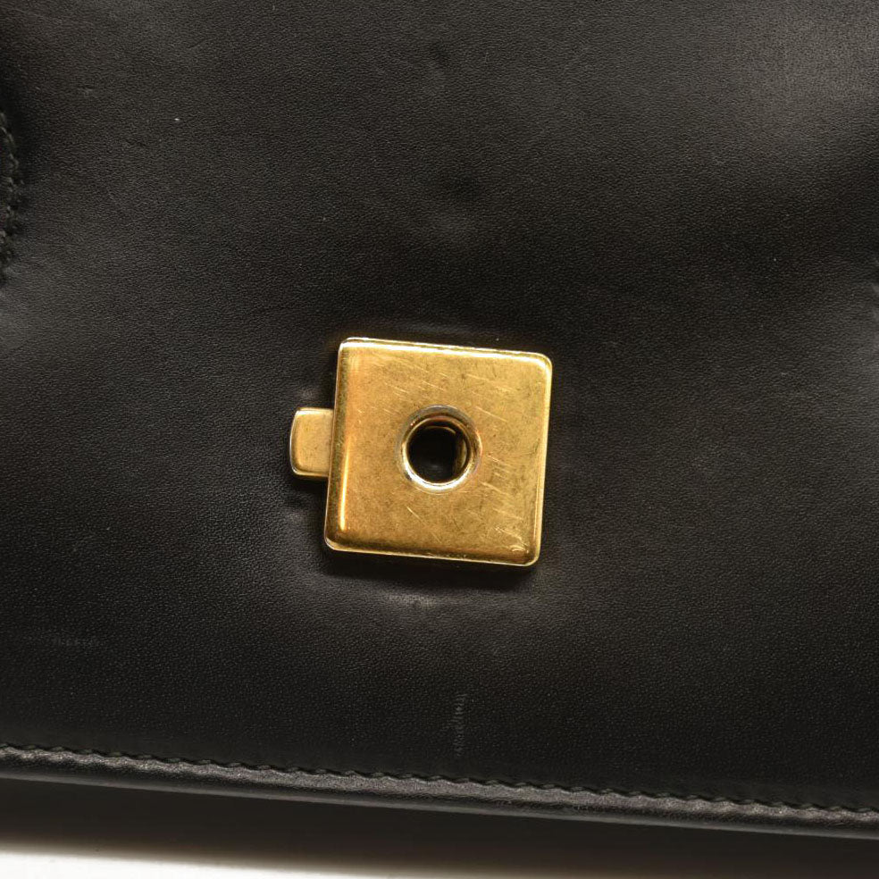 Gucci  Knight Calfskin Malaga Kid Heart Medium GG Marmont Chain Handle Bag Black Hibiscus Red Multicolor