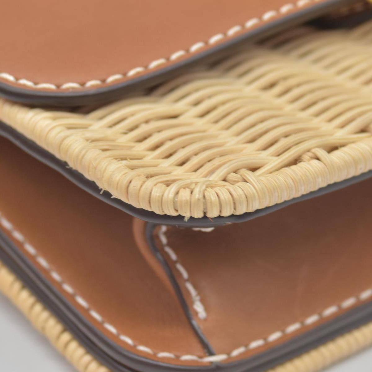 $698 Tory Burch Eleanor Rattan Small Shoulder Bag