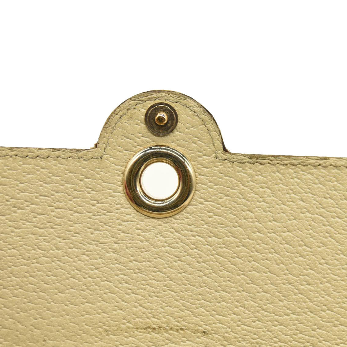 GUCCI GG Logo Canvas Leather Bifold Wallet Beige