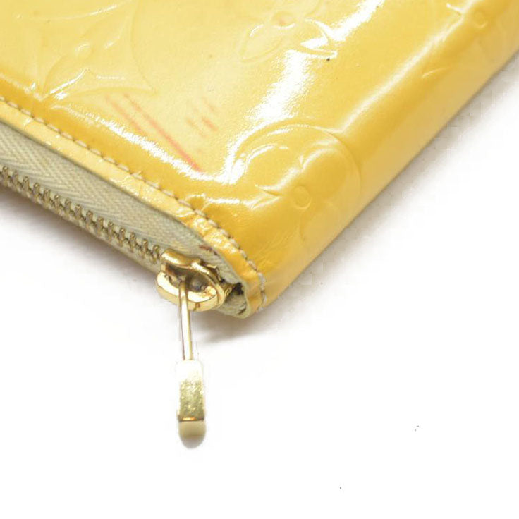 $490 Louis Vuitton Monogram Vernis Patent Leather Broom Zip Around Wallet MI0999