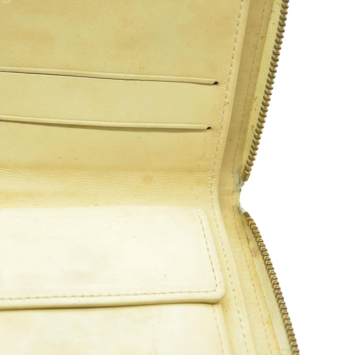 $490 Louis Vuitton Monogram Vernis Patent Leather Broom Zip Around Wallet MI0999