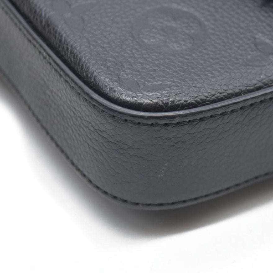 $1720 AUCTION Louis Vuitton  Empreinte Pochette Felicie Chain Wallet Black RFID New Model