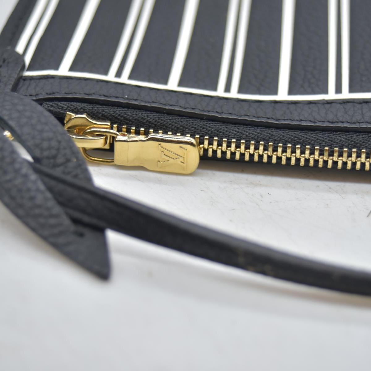 $3200 Louis Vuitton Monogram Calfskin Neo Neverfull Inside Out MM Black RFID