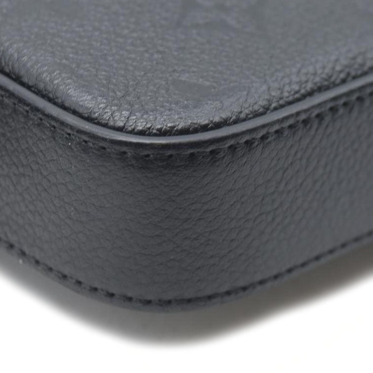 $1720 AUCTION Louis Vuitton  Empreinte Pochette Felicie Chain Wallet Black RFID New Model