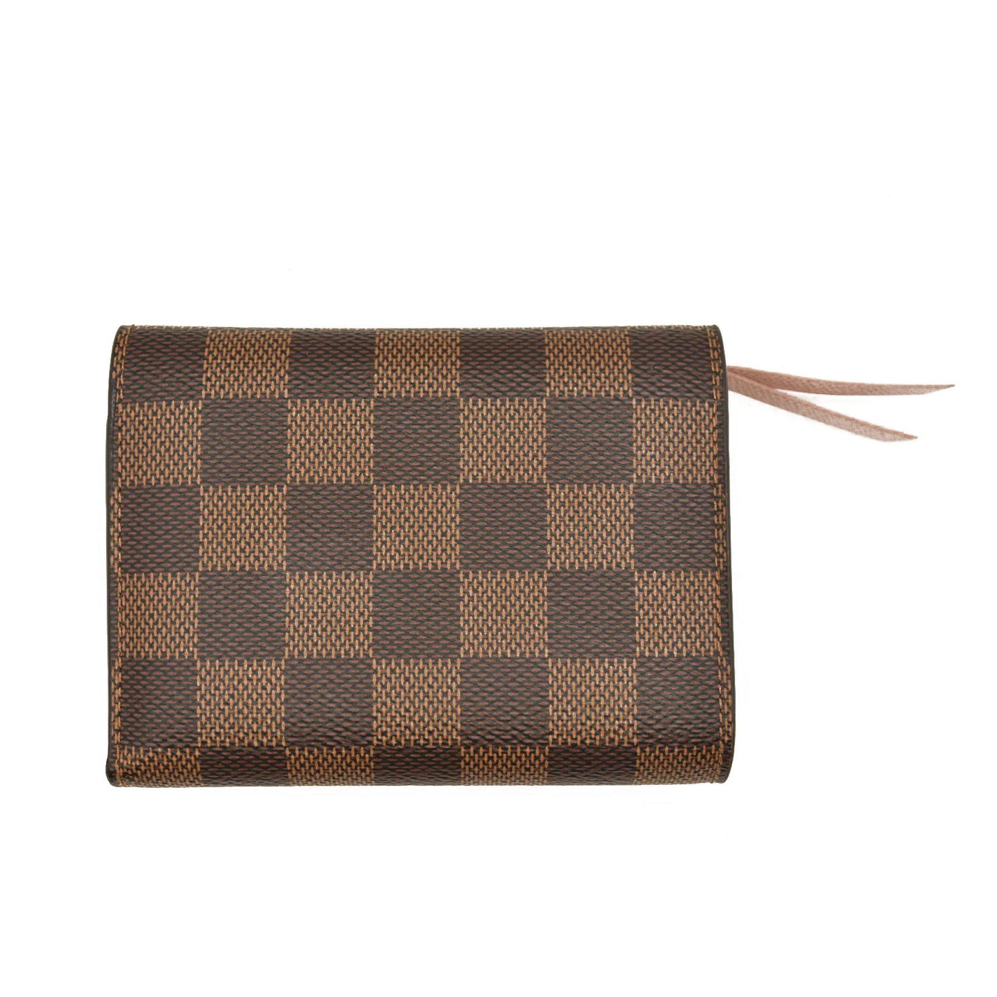 Louis Vuitton  Damier Ebene Victorine Wallet Rose Ballerine RFID