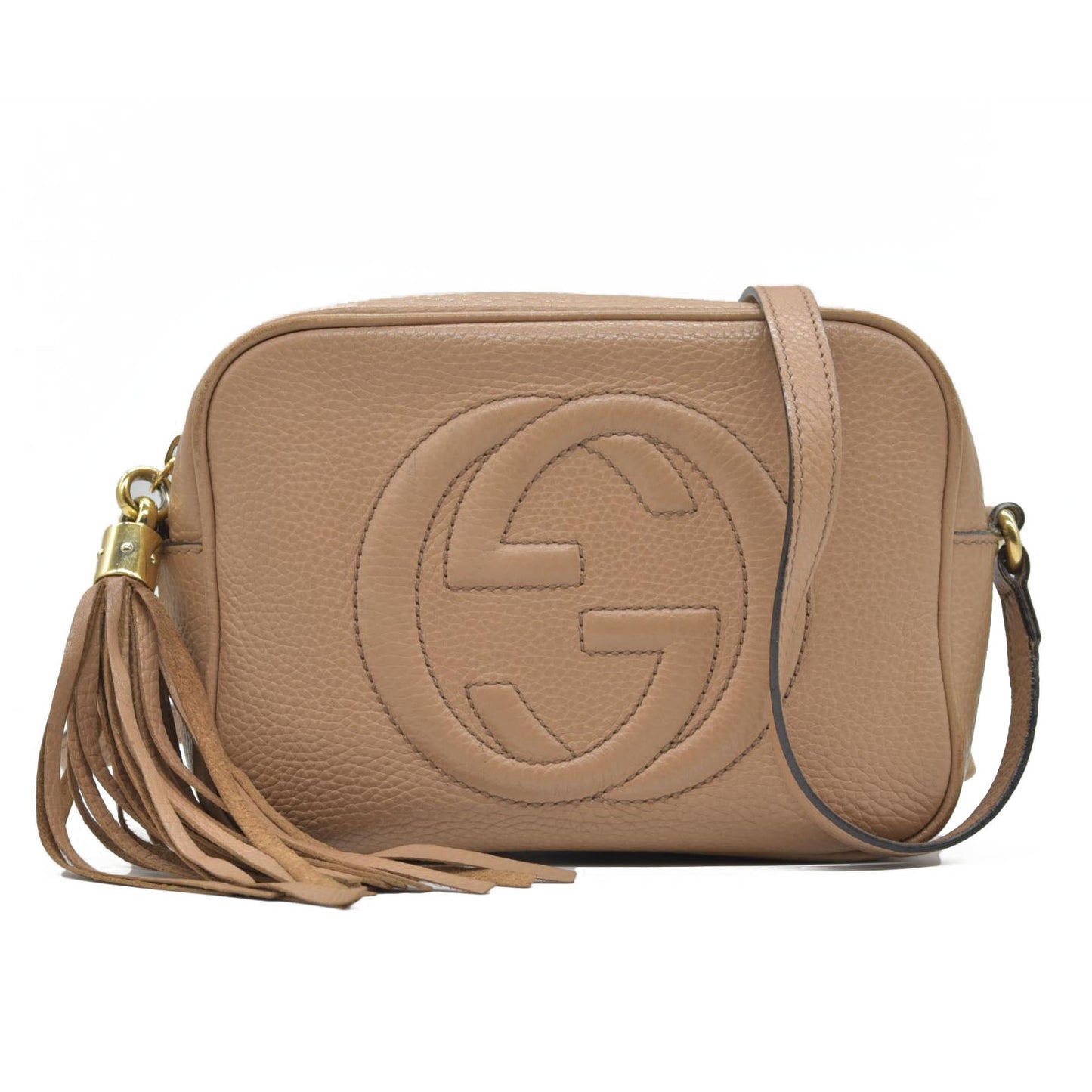 $1490 Gucci Interlocking G Soho Disco Beige