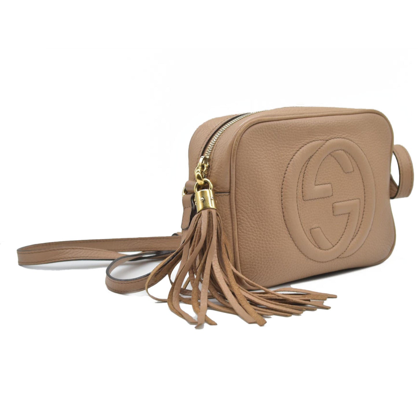 $1490 Gucci Interlocking G Soho Disco Beige