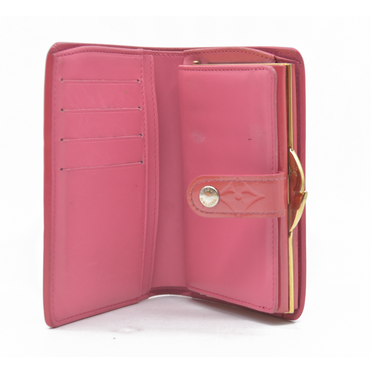 $935 LOUIS VUITTON Monogram Vernis Porte Monnaie Billets Viennois wallet
