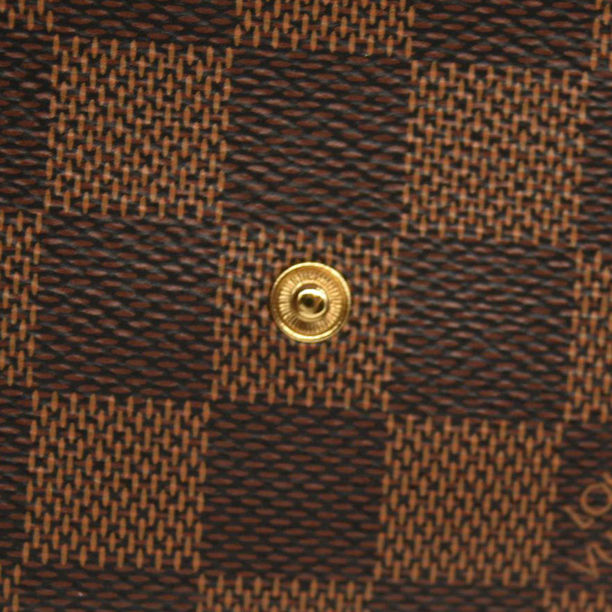 Louis Vuitton  Damier Ebene Victorine Wallet Rose Ballerine RFID