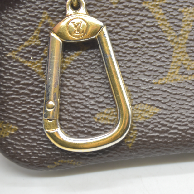 $345 LOUIS VUITTON Monogram Coin Purse Key Pochette Cles Made in USA