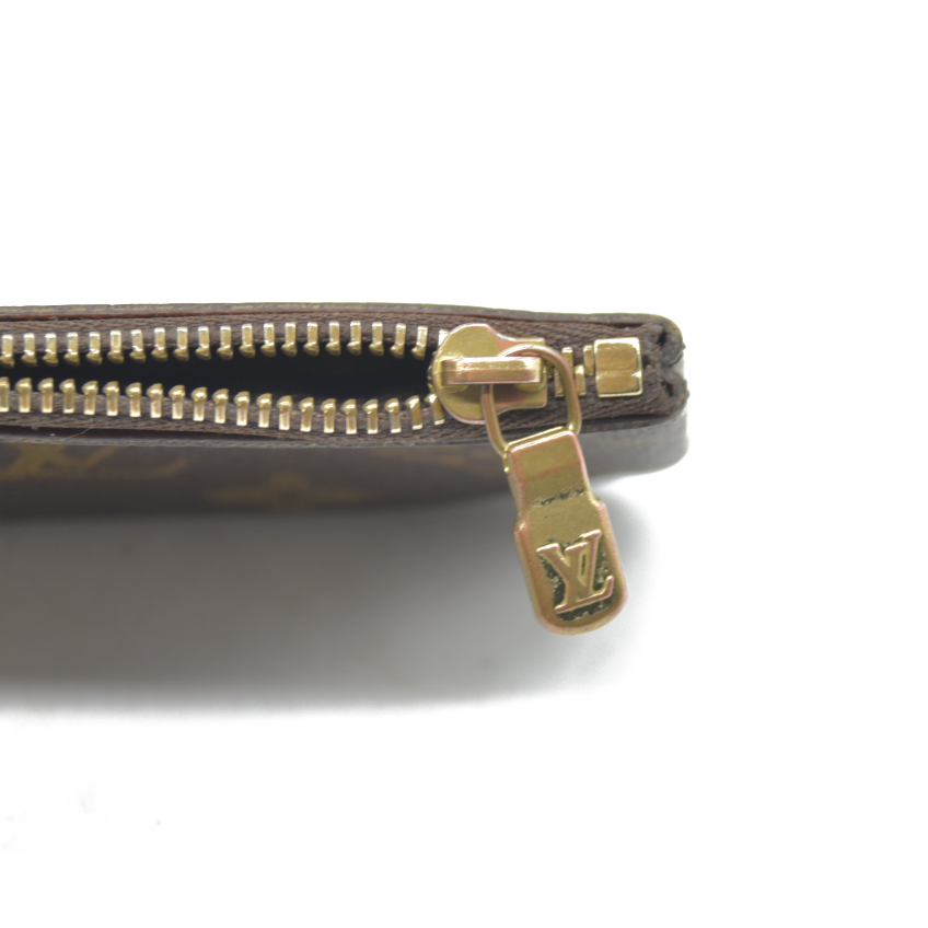 $345 LOUIS VUITTON Monogram Coin Purse Key Pochette Cles Made in USA