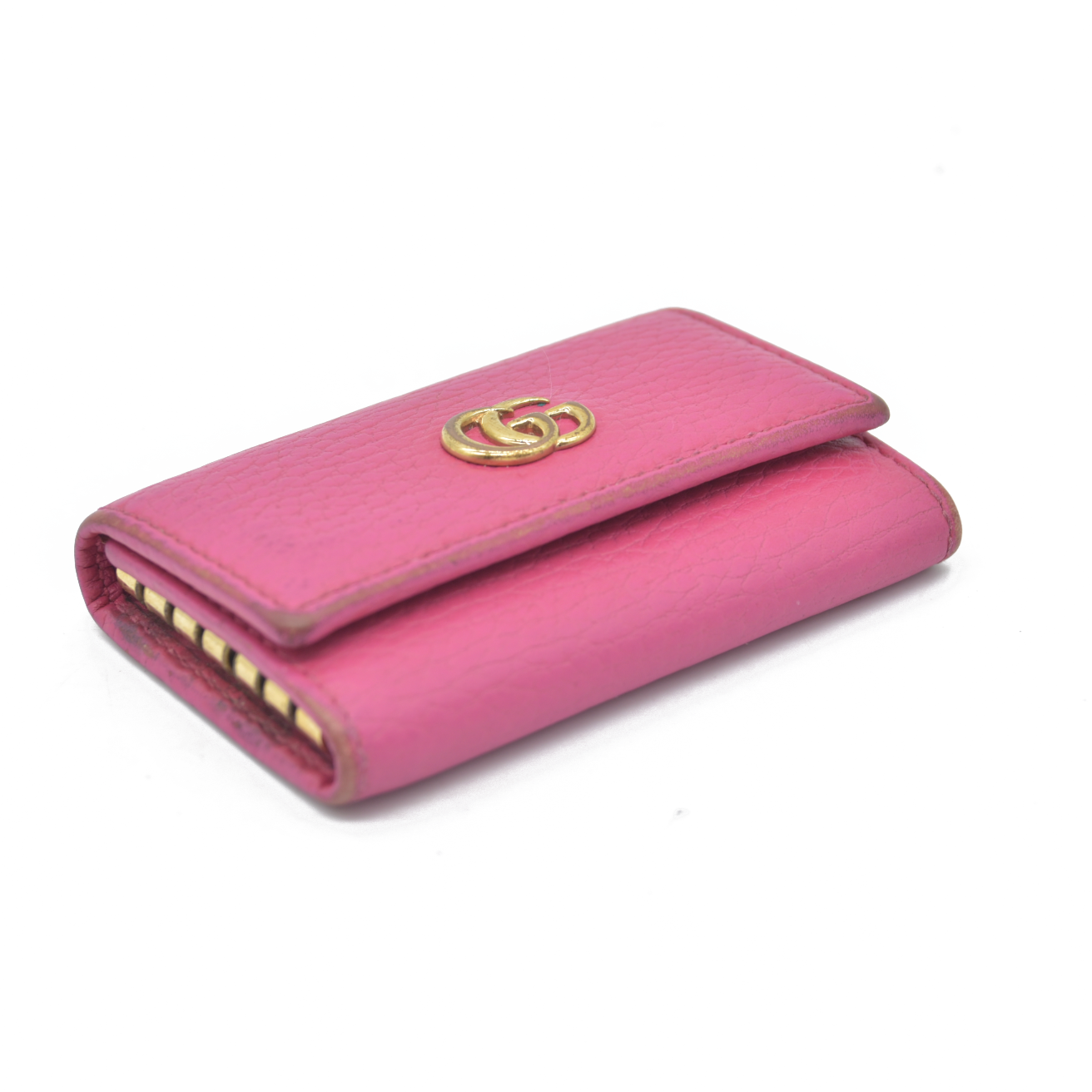 $450 GUCCI GG Marmont Leather 6 Ring Key Case