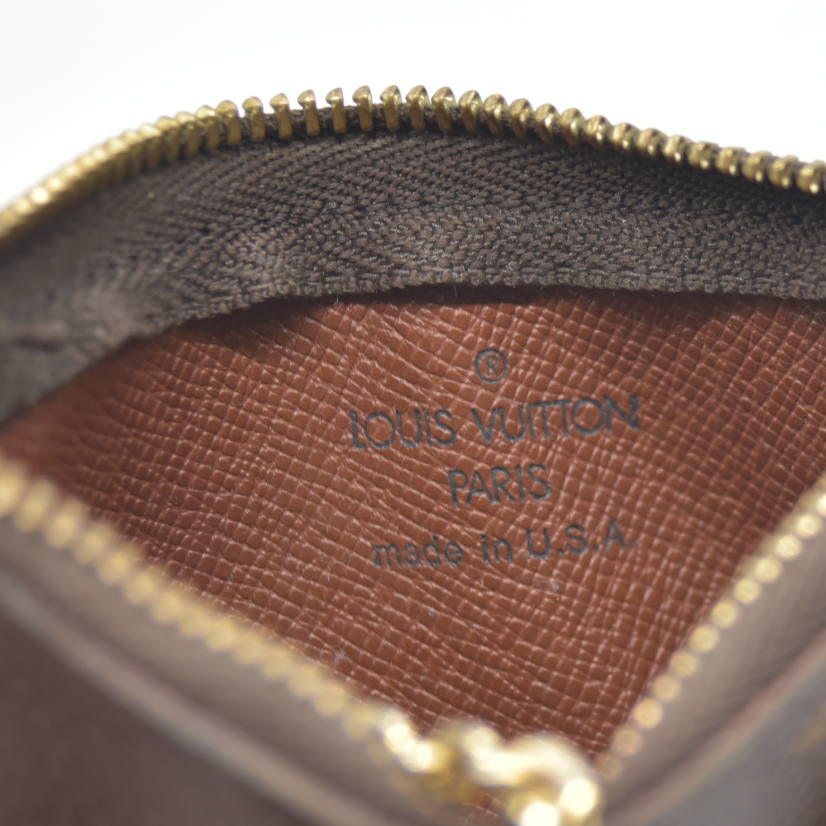 $345 LOUIS VUITTON Monogram Coin Purse Key Pochette Cles Made in USA