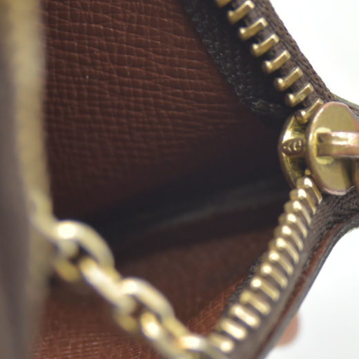 $345 LOUIS VUITTON Monogram Coin Purse Key Pochette Cles Made in USA