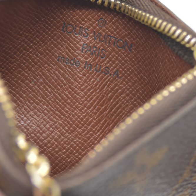 $345 LOUIS VUITTON Monogram Coin Purse Key Pochette Cles Made in USA