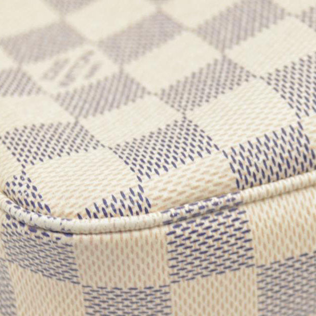 $1580 Louis Vuitton Damier Azur Pochette Accessories RFID