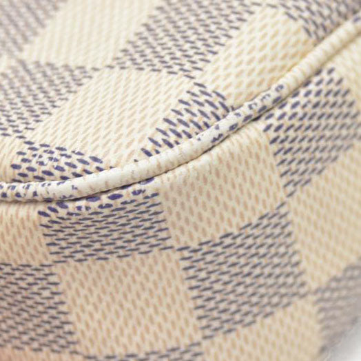 $1580 Louis Vuitton Damier Azur Pochette Accessories RFID