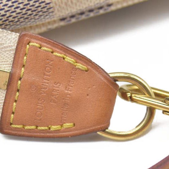 $1580 Louis Vuitton Damier Azur Pochette Accessories RFID