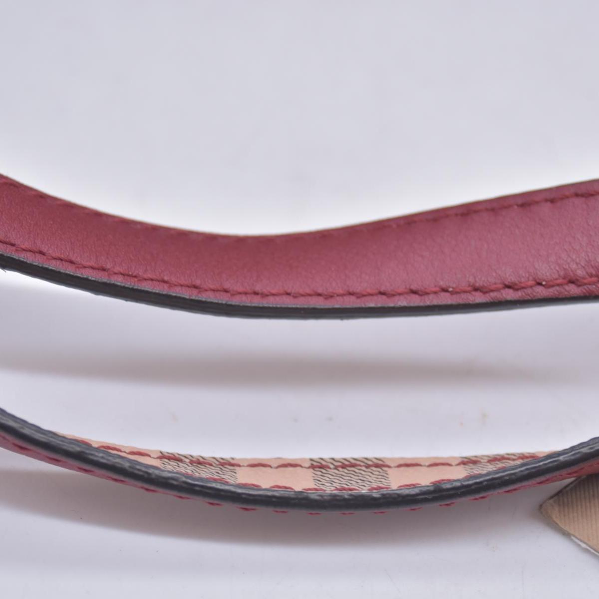 $1095 Burberry Leather Panels Small Canterbury Tote Red CONSIGNMENT