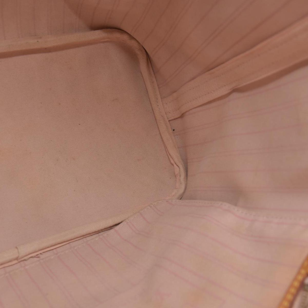 $2240 2010 Louis Vuitton Damier Azur Neverfull MM Rose Ballerine AR1120
