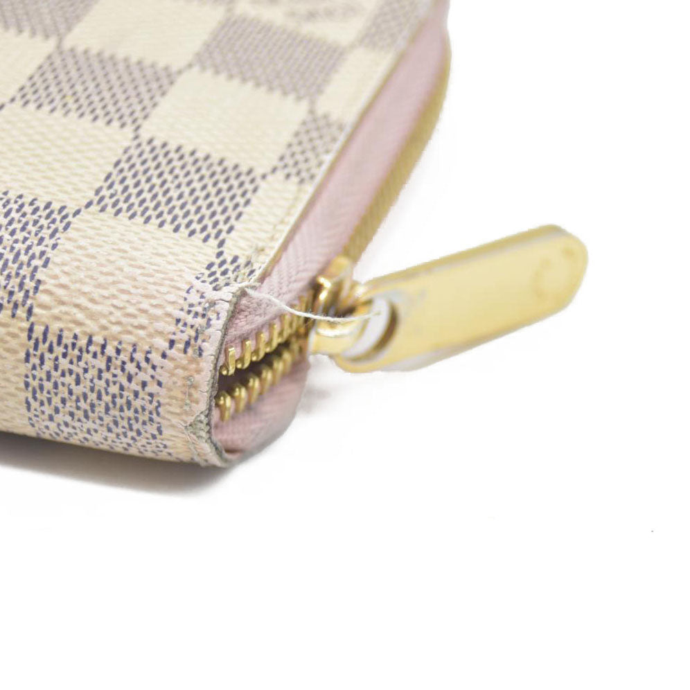 Louis Vuitton Damier Azur Zippy Wallet Rose Ballerine GI0173
