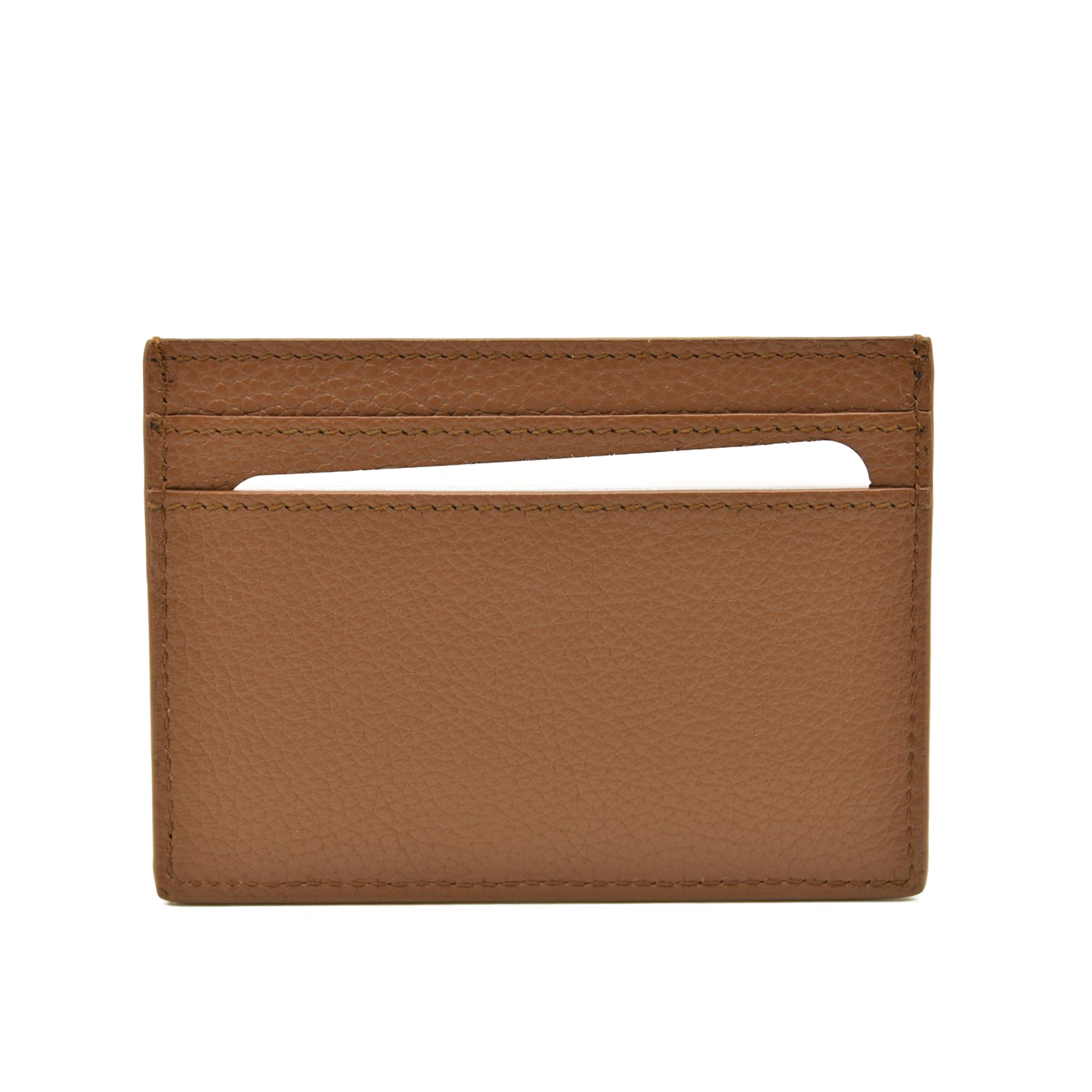 Saint Laurent Logo Cassandre card holder Brown